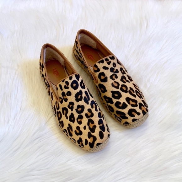 UGG Sandrinne Calf Hair Leopard Loafers - Picture 5 of 7